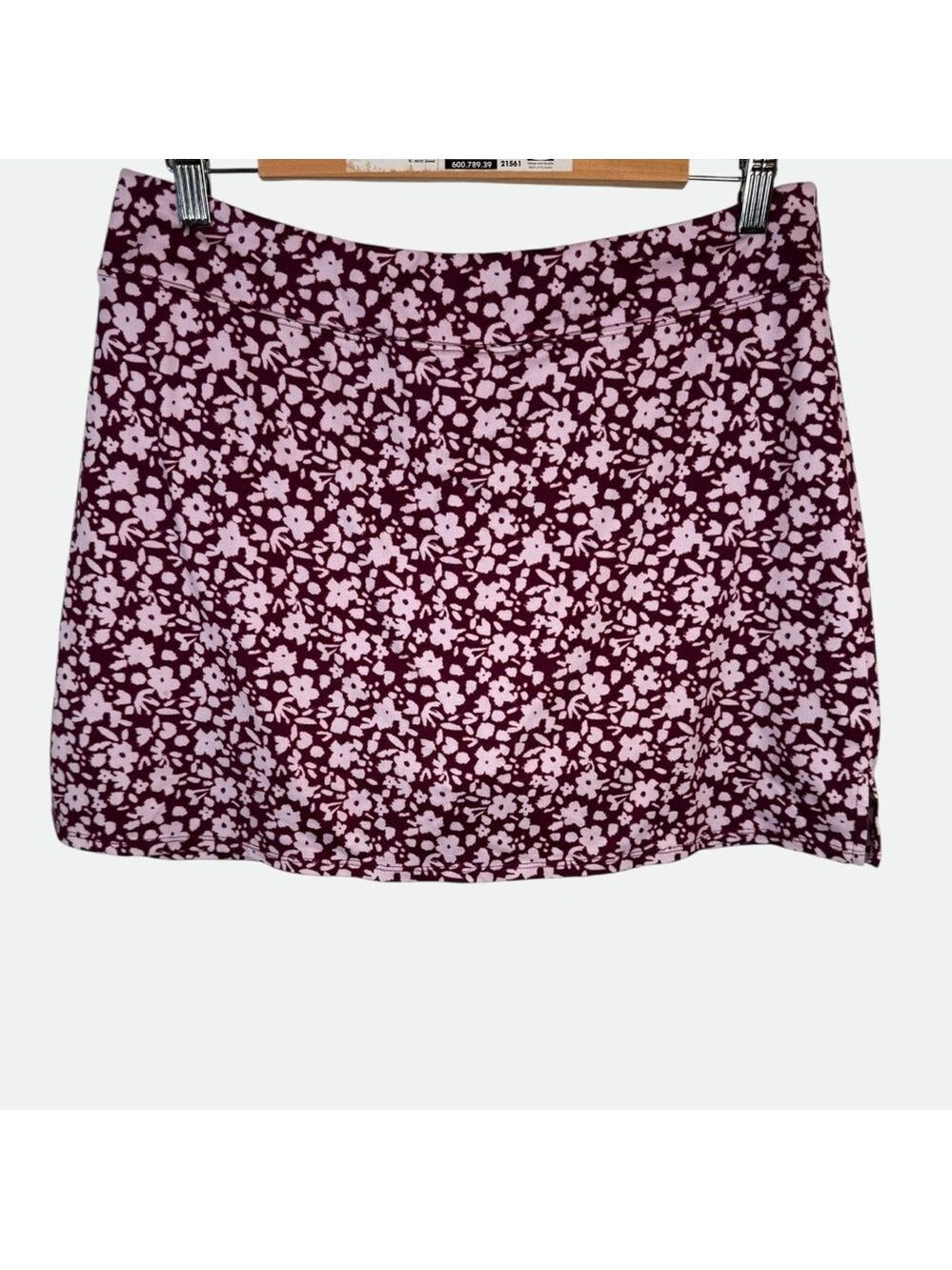 Tranquility by Colorado Clothing pink purple Floral Athletic Skort - Large
